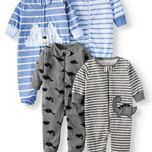 Gerber Baby Boy Organic Pajamas Sleep 'N Play Sleepers, 4-Pack