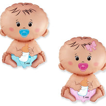DalvayDelights Baby BOY Girl Shape Gender Reveal Diaper Welcome 24" Baby Shower Mylar Balloon Cute
