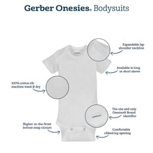 Gerber Baby Boy or Baby Girl Gender Neutral Onesies Short Sleeve Bodysuits, 8-Pack.