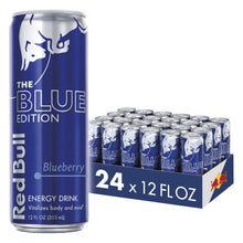 (24 Cans) Red Bull Energy Drink, Blueberry, Blue Edition, 12 Fl Oz