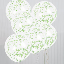Latex Confetti Balloons, Lime Green, 12 in, 6ct