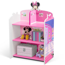 Disney Minnie Mouse 4-Piece Playroom Set by Delta Children – Includes Table and 2 Chair Set and 3-Shelf Playhouse Bookcase