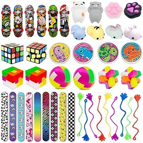 44 Pc Party Favor Toy Assortment for Kids Party Favor, Birthday Party, School Classroom Rewards, Carnival Prizes, Pinata Fillers, Treasure Chest, Prize Box Toys, Goody Bag Fillers