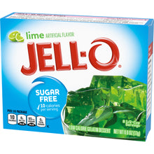 Jell-O Lime Sugar Free Gelatin Dessert Mix, 0.6 oz Box