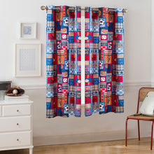Your Zone Sports Patch Room Darkening Grommet Single Curtain Panel, Blue, 42" x 63"