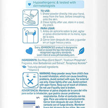 JOHNSON'S Baby Powder, Pure Cornstarch with Soothing Aloe & Vitamin E 9 oz