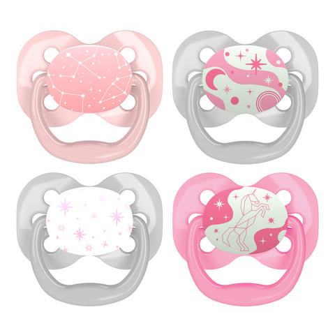 Dr. Brown’s Advantage Pacifiers, Stage 1, 0-6 Months, Pink, 4-PK