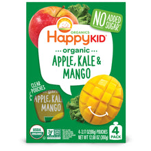 Happy Kid Organics Apple, Kale & Mango Pouch, 3.17oz, 4 count