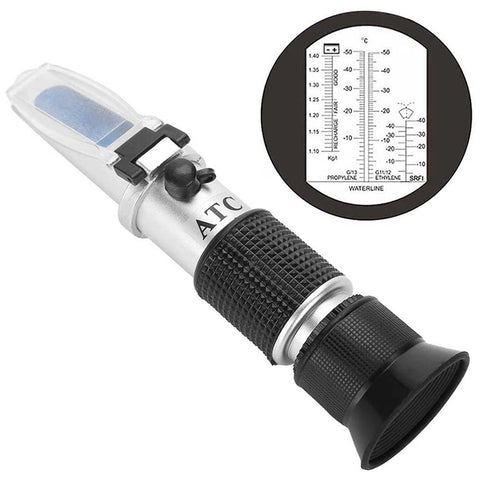Peroptimist 4-in-1 Antifreeze Coolant Refractometer for Automobile Antifreeze System, Battery Acid and Windshield Washer Fluid