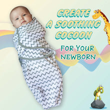 Baby Swaddle Blankets Wraps for Newborn Boy and Girl, 0-3 Months, Small/medium, Aqua/Grey