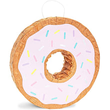 Donut Pinata for Baby Shower, 1st Birthday, Kids Doughnut Themed Party Supplies, Small 12.75 inches