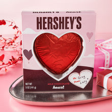 HERSHEY'S, Solid Milk Chocolate Valentine's Day Heart Candy, 5 ounce Gift Box