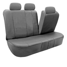 FH Group Gray Faux Leather Airbag Compatible and Split Bench Car Seat Covers, Full Set