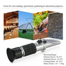 Portable Handheld ATC Antifreeze Refractometer Freezing Point Meterfor Glycol Antifreeze Coolant and Battery Acid
