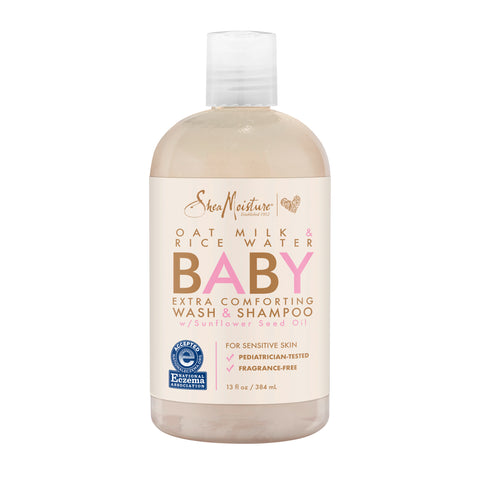 SheaMoisture Baby Wash & Shampoo Oat Milk & Rice Water, 13 oz