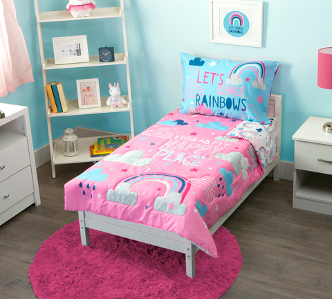 Funhouse My Happy Place 4 pc Toddler Bed Set