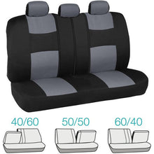 BDK PolyCloth Car Seat Covers, 2-Tone Split Bench EasyWrap Full Set