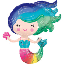 30" Colorful Mermaid Jumbo Foil Balloon