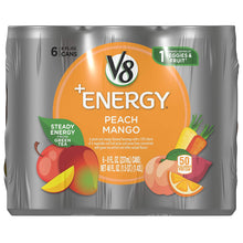 V8 +Energy Variety Pack, Healthy Energy Drink, Orange Pineapple and Peach Mango, 8 Ounce Can (4 Packs of 6, Total of 24)