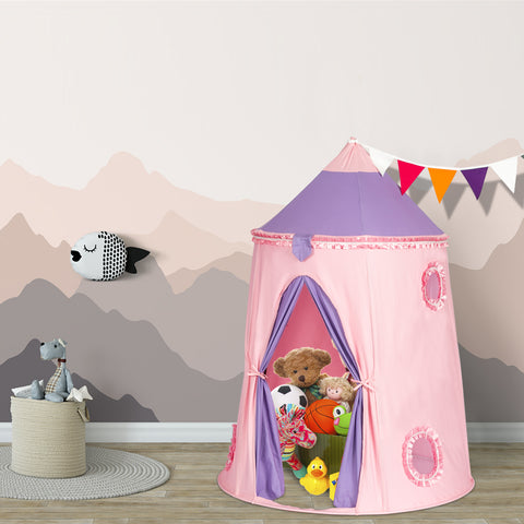 Play Tent Teepee Toddler Playhouse Sleeping Dome Boys Girls Prince House Indoor Outdoor Foldable Tent