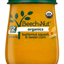 (10 Pack) Beech-Nut Organics Stage 2, Butternut Squash & Sweet Corn Baby Food, 4 oz Jar