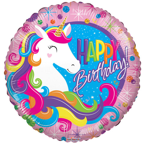 Unicorn Happy Birthday Balloon 18