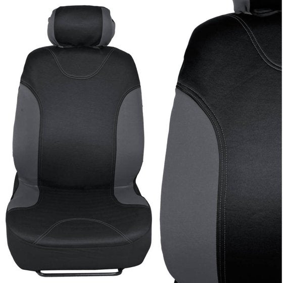 BDK Sleek and Style Car Seat Covers with 4 Pieces Floor Mats, Split Bench, Easy Installation, 3 Colors