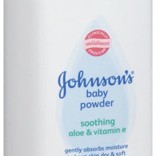 JOHNSON'S Baby Powder, Pure Cornstarch with Soothing Aloe & Vitamin E 9 oz