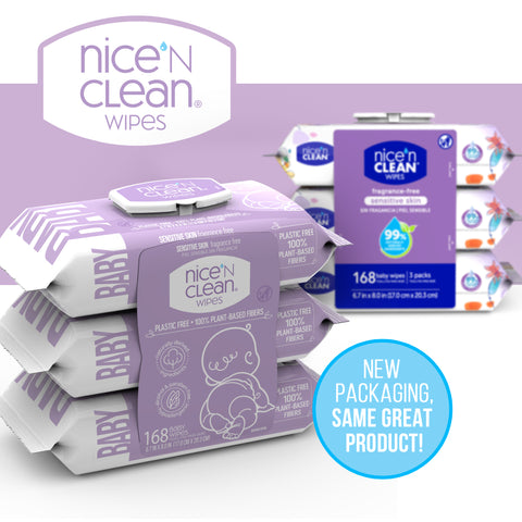 Nice 'n CLEAN Sensitive Baby Wipes (Choose Count) -- 3 packs of 56 (168 count)