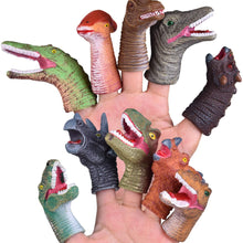 Fun Little Toys 10 Pcs Dinosaur Head Finger Puppets, Best Choice for Party Favors, Stocking Stuffers, Pinata Fillers and Goodie Bag Fillers F-447
