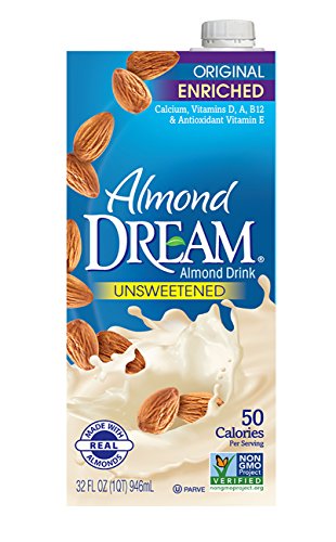 ALMOND DREAM Enriched Original Unsweetened Almond Drink, 32 fl. oz. (Pack of 12)