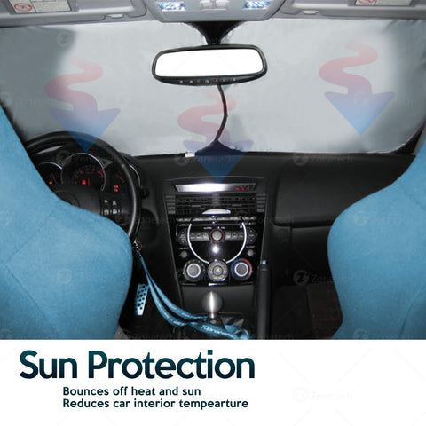 Zone Tech Nylon Windshield Magic Sunshade - Nylon Reflective Car Magic Sunshade