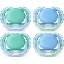 Philips Avent Ultra Air Pacifier, 6-18 months, blue/green, 4 pack, SCF244/42