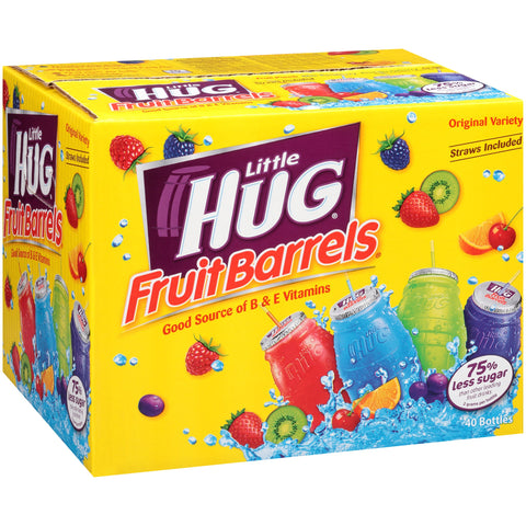 Little Hug Fruit Drink Barrels Original Variety Pack, 8 Fl. Oz., 40 Count