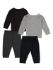 Garanimals Baby Boy Sweatshirt & Sweatpants Outfit Set, 4pc