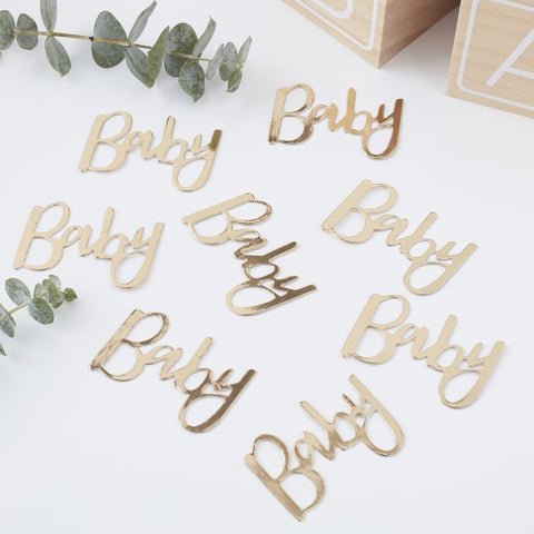 Ginger Ray Gold Table Confetti - Oh Baby!