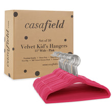 Casafield 50 Velvet Baby Hangers - 11" Size for Infant & Toddler Clothes