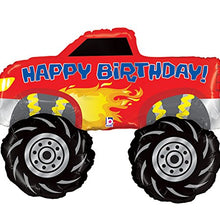 40" Happy Birthday Monster Truck Mylar Foil Balloon 4 x 4 Big Wheel Racing Party