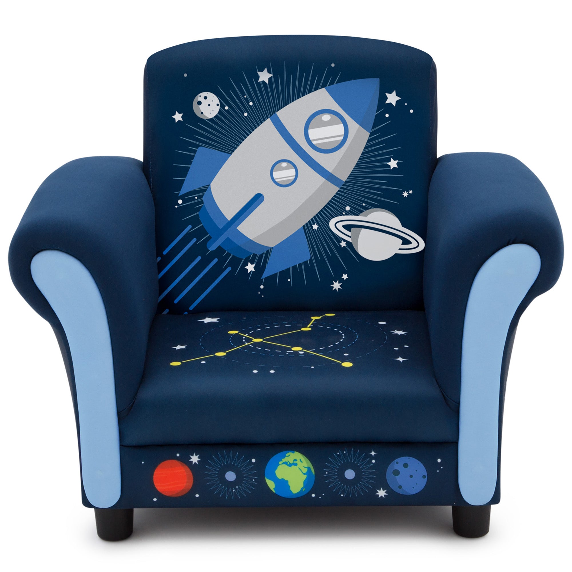 Delta Children Space Adventures Blue, Upholstered Sculpted Chair