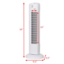 Fantask 35W 28'' Oscillating Tower Fan 3 Wind Speed Quiet Bladeless Cooling Room