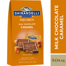 GHIRARDELLI Milk Chocolate Squares with Caramel Filling, 9.04 OZ Bag