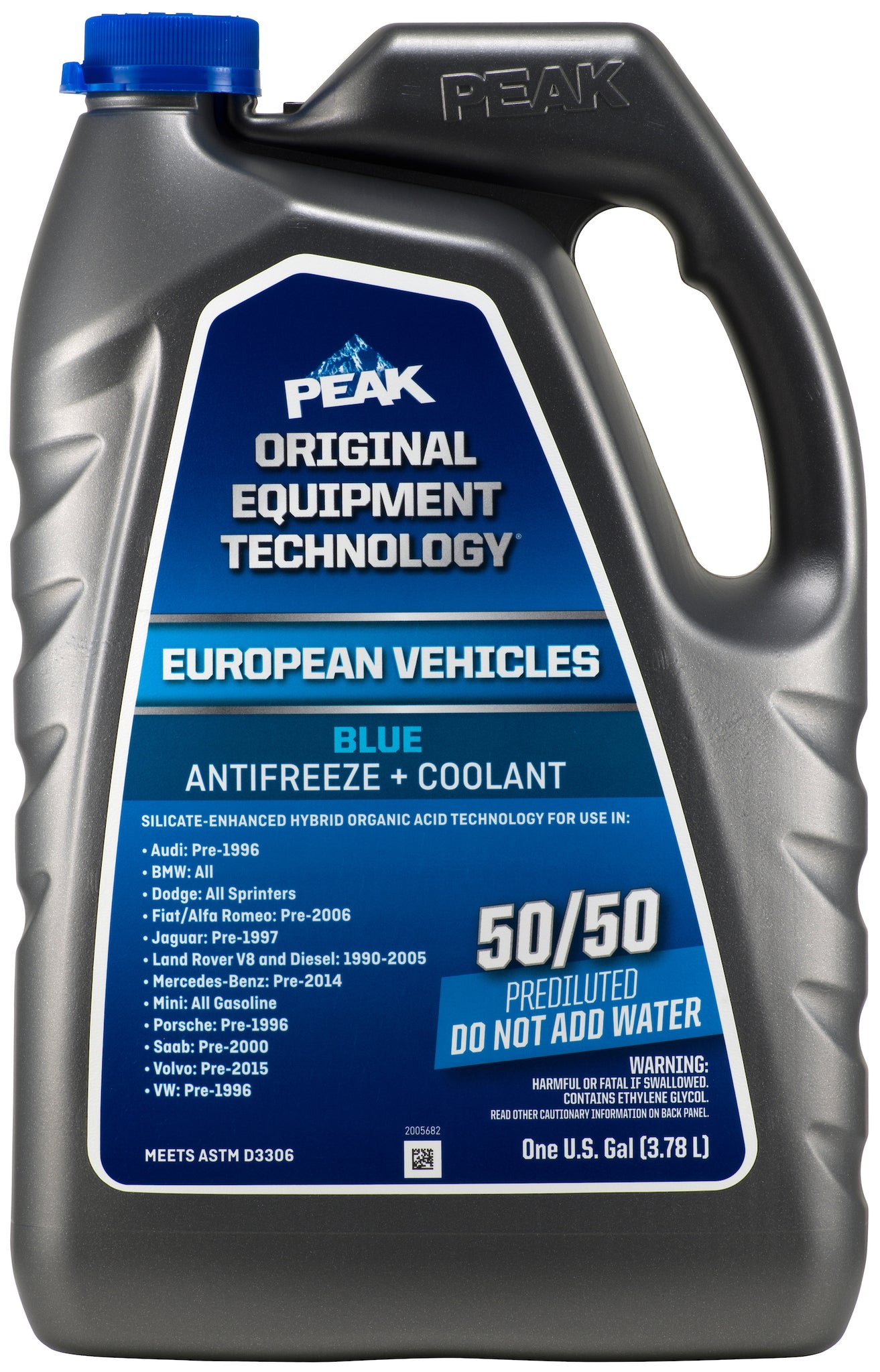 PEAK® ORIGINAL EQUIPMENT TECHNOLOGY Antifreeze + Coolant For European Vehicles - Blue