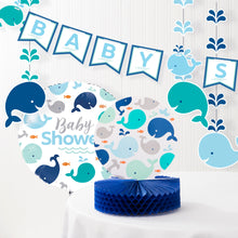 Blue Baby Whale Baby Shower Decorations Kit