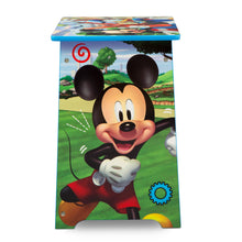 Disney Mickey Mouse 4-Piece Room-in-a-Box Bedroom Set by Delta Children - Includes Sleep & Play Toddler Bed, 6 Bin Design & Store Toy Organizer and Desk with Chair