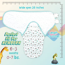 Baby Swaddle Blankets Wraps for Newborn Boy and Girl, 0-3 Months, Small/medium, Aqua/Grey