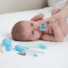 Nuby Baby Medical Set, Includes Medicine Syringe, Nasal/Ear Aspirator, Medicine Spoon, Medi-Nurser, Nail Clippers and Digital Thermometer, 6 Piece Set