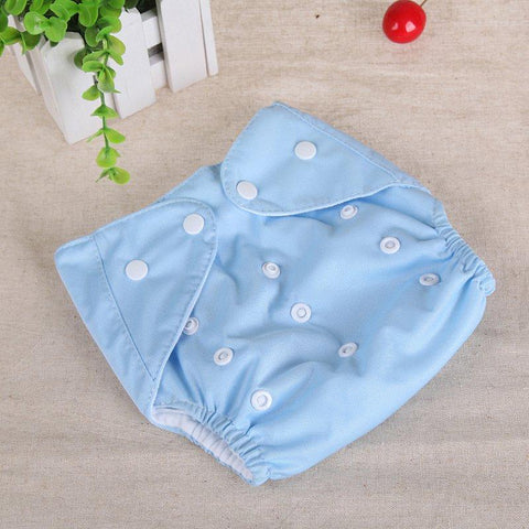 Baby Washable Cloth Diaper One Size Adjustable Reusable Cotton Nappies Training Pants for 0-3Y Baby Infant Girls & Boys