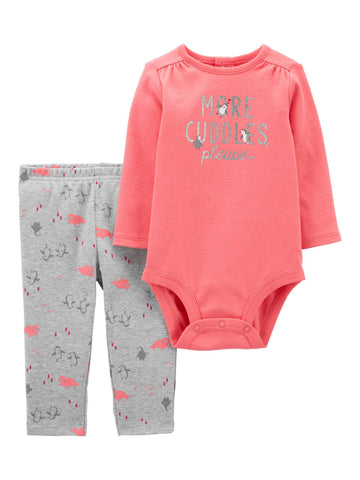 Child of Mine by Carter's Baby Girl Little Sister Bodysuit & Pant, 2pc Outfit Set