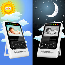 Compact Video Baby Monitor with Camera and Audio, Long Range, Room Temperature, Infrared Night Vision, Two Way Talk Back, Lullabies and High Capacity Battery, Model V24R