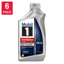 Mobil 1 High Mileage Full Synthetic Motor Oil 10W30, 1-Quart/6-pack